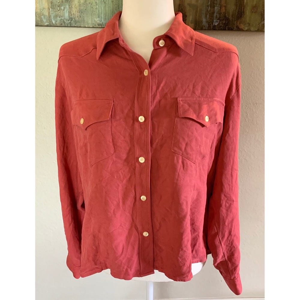 🌟3/$10🌟 Lauren by RalphLauren LongSleeve SilkTop